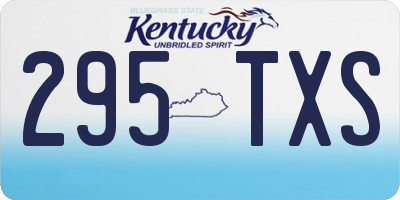 KY license plate 295TXS