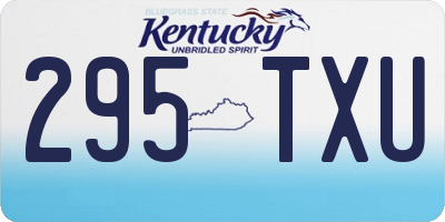 KY license plate 295TXU