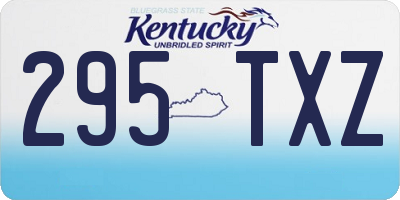 KY license plate 295TXZ