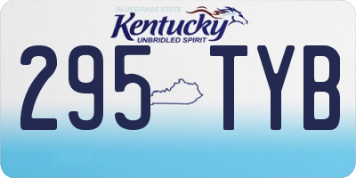 KY license plate 295TYB
