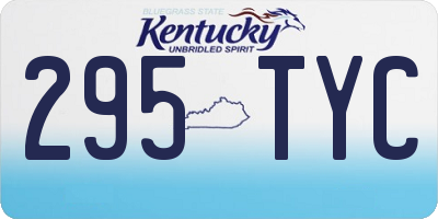 KY license plate 295TYC