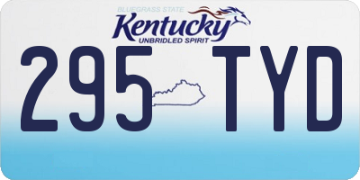 KY license plate 295TYD