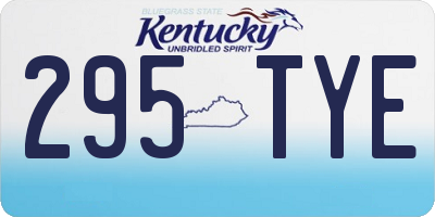 KY license plate 295TYE