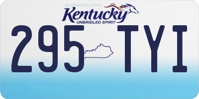KY license plate 295TYI
