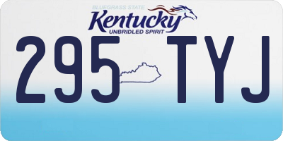 KY license plate 295TYJ
