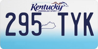 KY license plate 295TYK