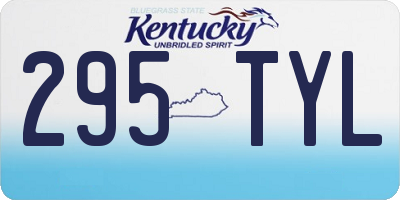 KY license plate 295TYL