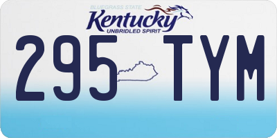 KY license plate 295TYM
