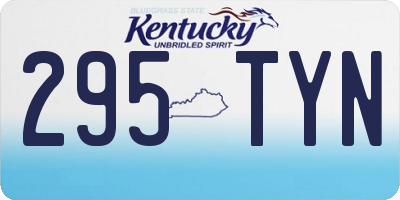 KY license plate 295TYN