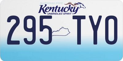 KY license plate 295TYO