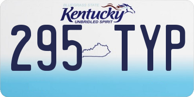 KY license plate 295TYP