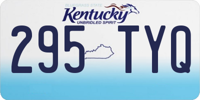 KY license plate 295TYQ