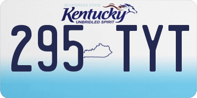KY license plate 295TYT