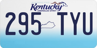 KY license plate 295TYU