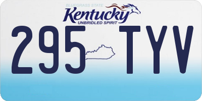 KY license plate 295TYV