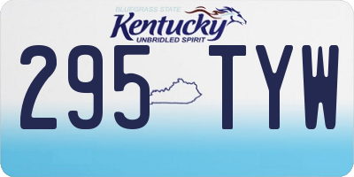 KY license plate 295TYW
