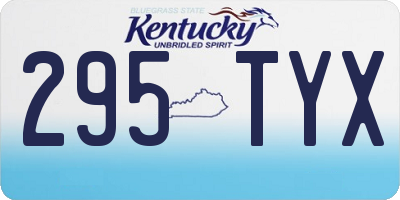 KY license plate 295TYX