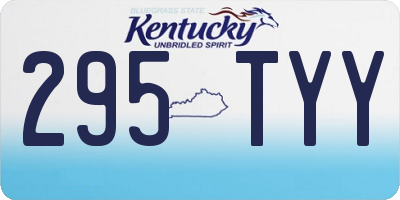KY license plate 295TYY