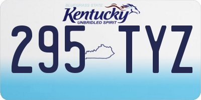 KY license plate 295TYZ