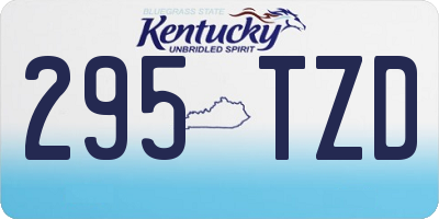 KY license plate 295TZD