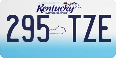 KY license plate 295TZE