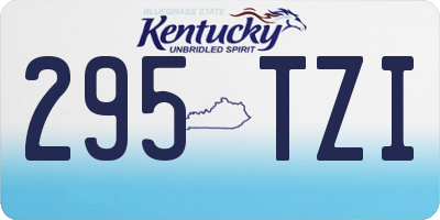 KY license plate 295TZI
