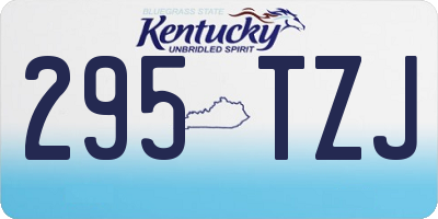 KY license plate 295TZJ