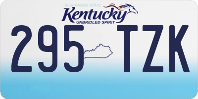 KY license plate 295TZK