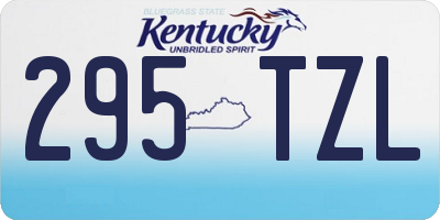 KY license plate 295TZL