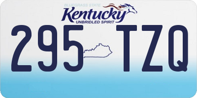 KY license plate 295TZQ