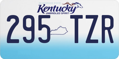 KY license plate 295TZR