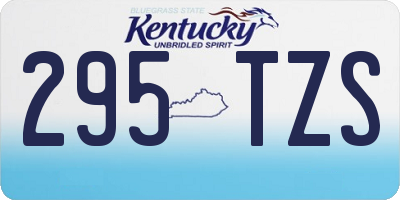 KY license plate 295TZS