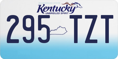 KY license plate 295TZT