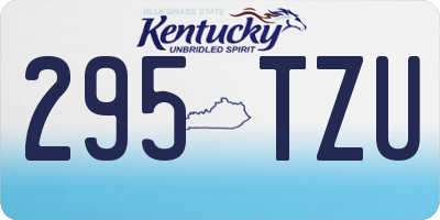 KY license plate 295TZU