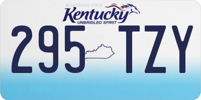 KY license plate 295TZY