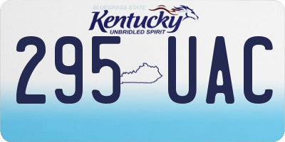 KY license plate 295UAC