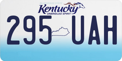 KY license plate 295UAH