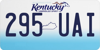 KY license plate 295UAI