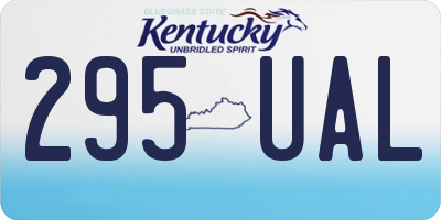 KY license plate 295UAL