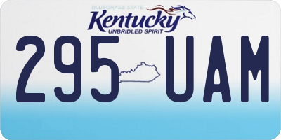 KY license plate 295UAM