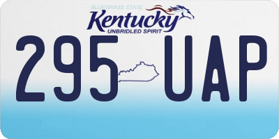 KY license plate 295UAP