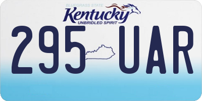 KY license plate 295UAR