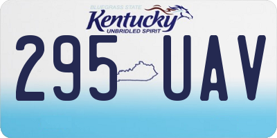 KY license plate 295UAV