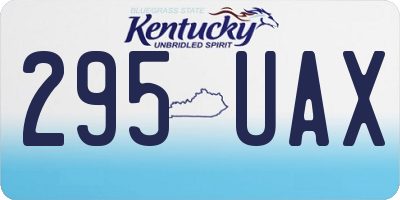 KY license plate 295UAX
