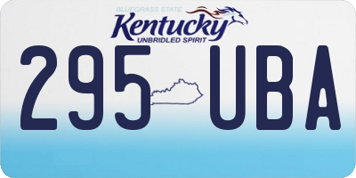 KY license plate 295UBA
