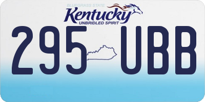 KY license plate 295UBB