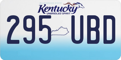 KY license plate 295UBD