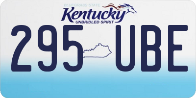 KY license plate 295UBE
