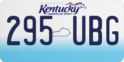 KY license plate 295UBG
