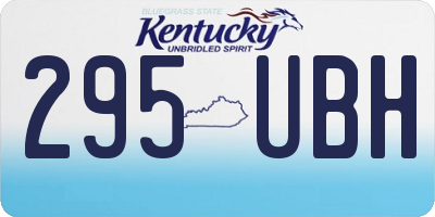 KY license plate 295UBH